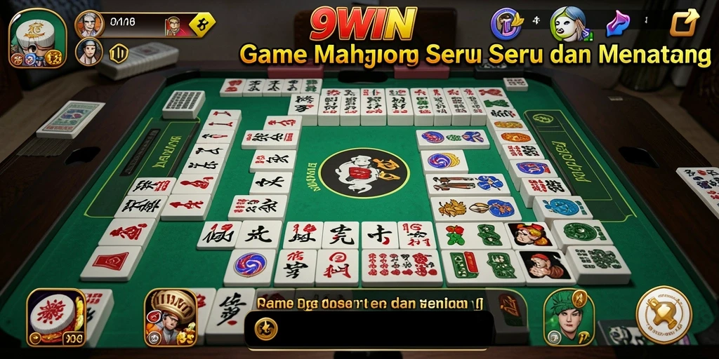 Screenshot 9WIN menampilkan gameplay Mahjong yang menarik dan interaktif.