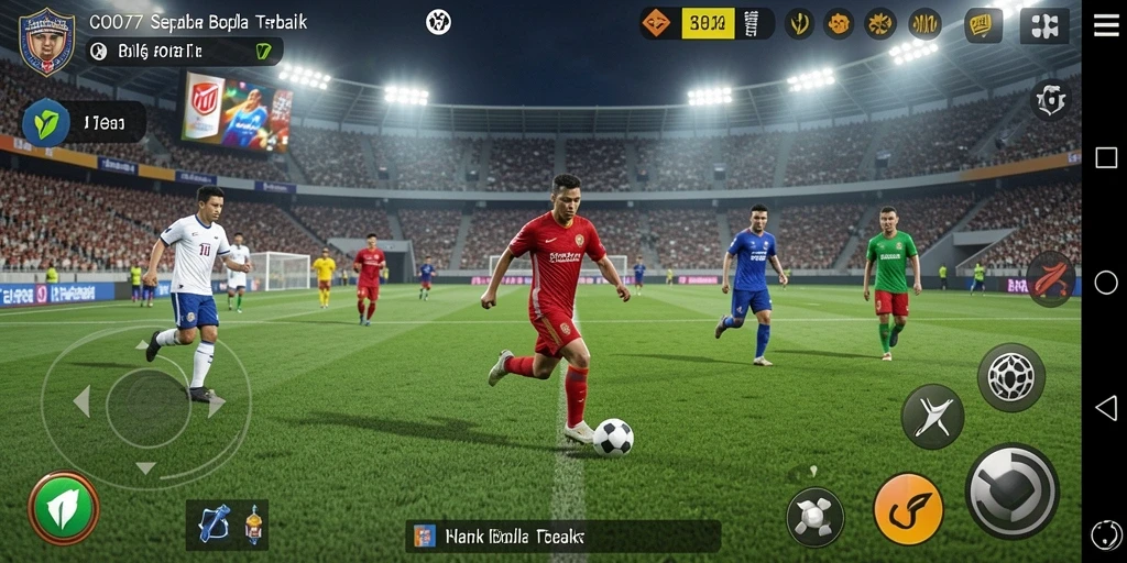 Tampilan seru dari gameplay sepak bola COO77 dengan aksi menegangkan.