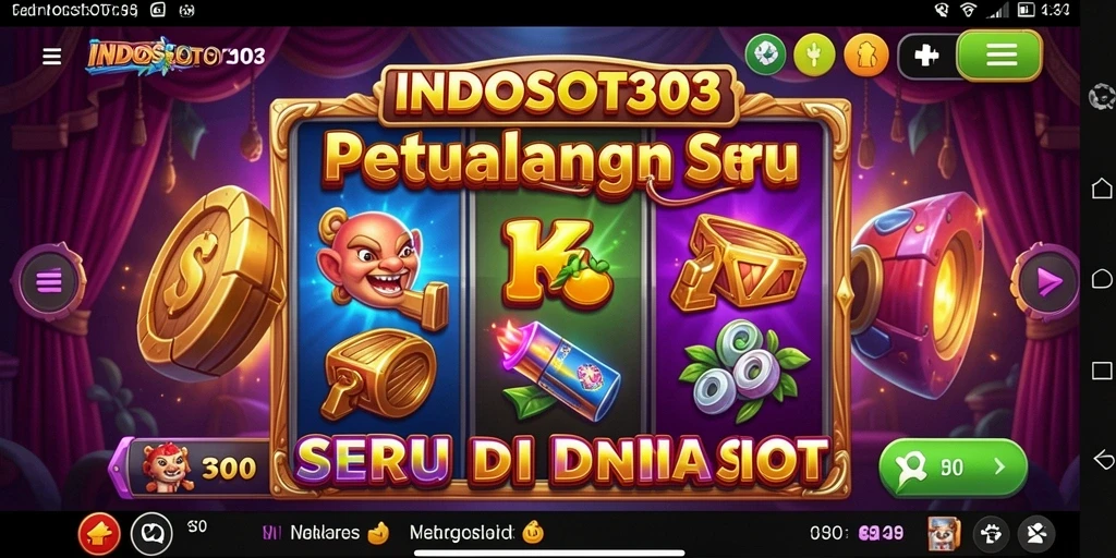 Tampilan gamplay INDOSLOT303 yang menampilkan keseruan petualangan slot.