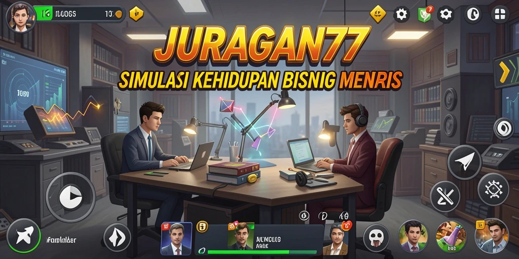 Tampilan gameplay menarik di JURAGAN77 dengan berbagai pilihan bisnis.